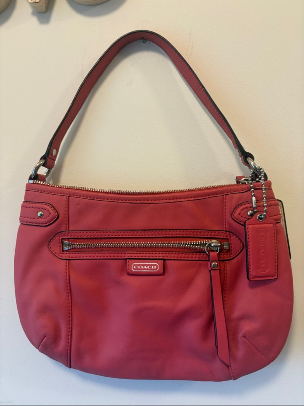 COACH Pink Leather Shoulder Bag